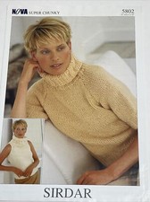 Sirdar Nova Super Chunky Sweater Knitting Pattern 5802