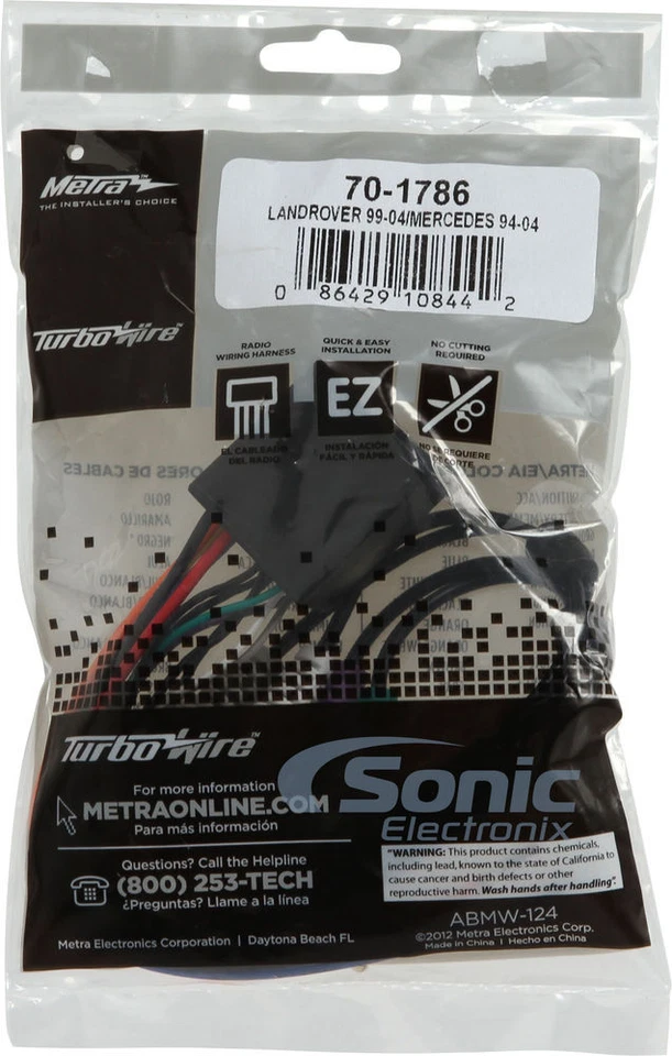 Arnés de cableado de integración amplificador/amplificador Metra 70-1786 para Land Rover 1999-04 Foto 4 de 4