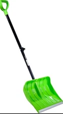 Durable Earthwise Green Snow Shovel with 18-Inch Blade for Easy Snow Removal