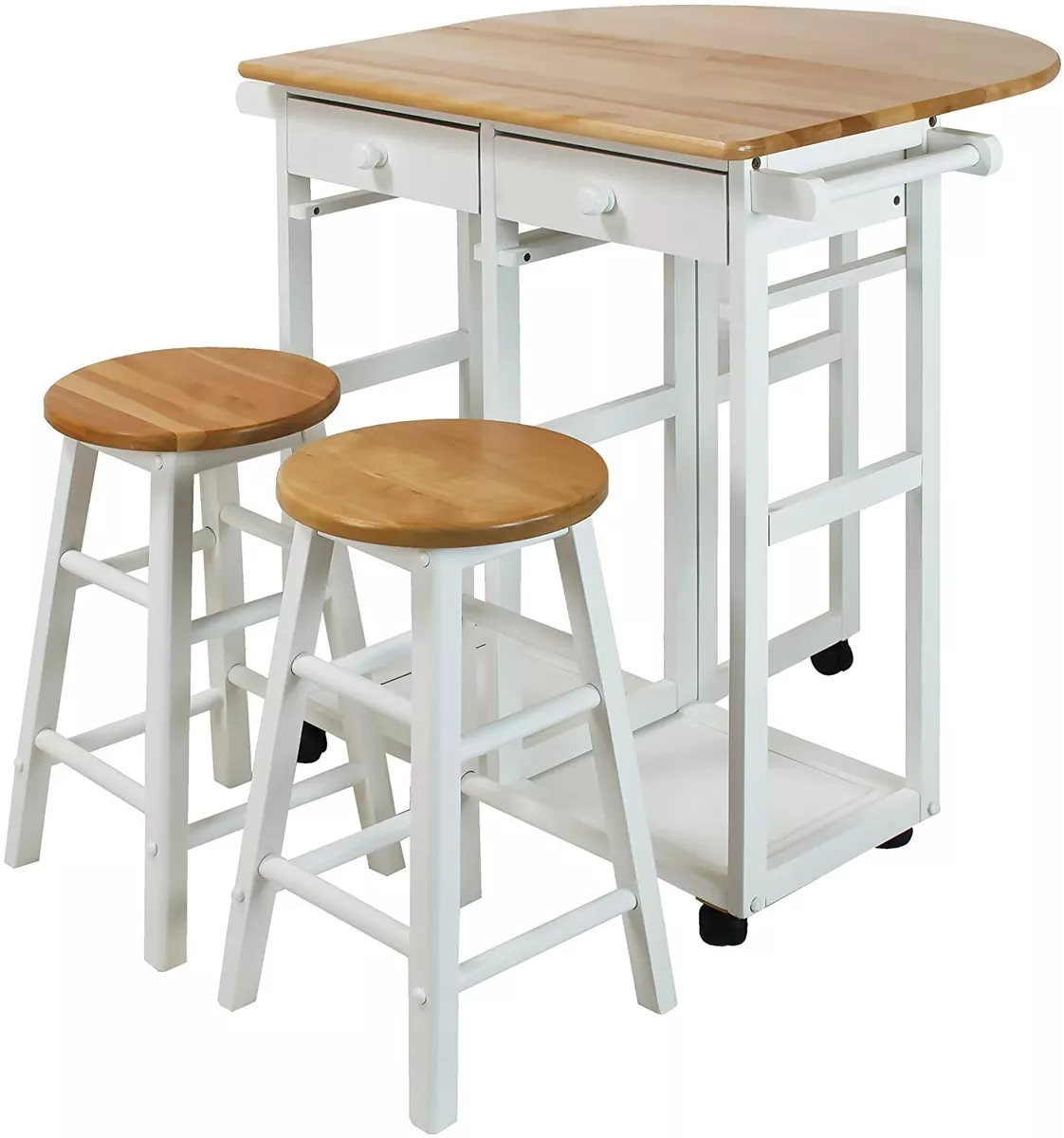 Kitchen island sale cart with stools