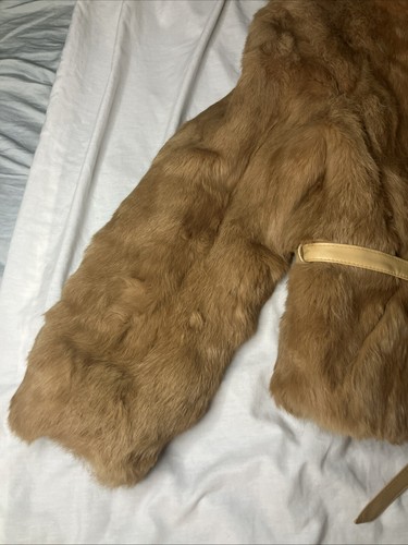 Vintage 70s Women’s 100% Rabbit Fur Brown Jacket Size Large - Picture 3 of 8
