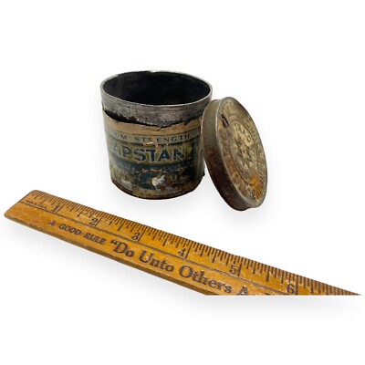 what is navy cut tobacco CAPSTAN NAVY CUT-W.D & H.O. WILLS TOBACCO ROUND TIN CAN LONDON RARE VINTAGE