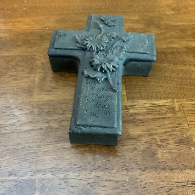 Keepsake Cross Box, Bronze In Color 6 Inches Long 4 Inches Wide