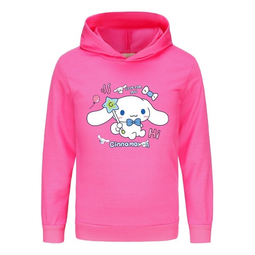 Cinnamon Dog 5-13 Year Old Girl Hoodie Cotton Cartoon Hoodie Top - Picture 22 of 24