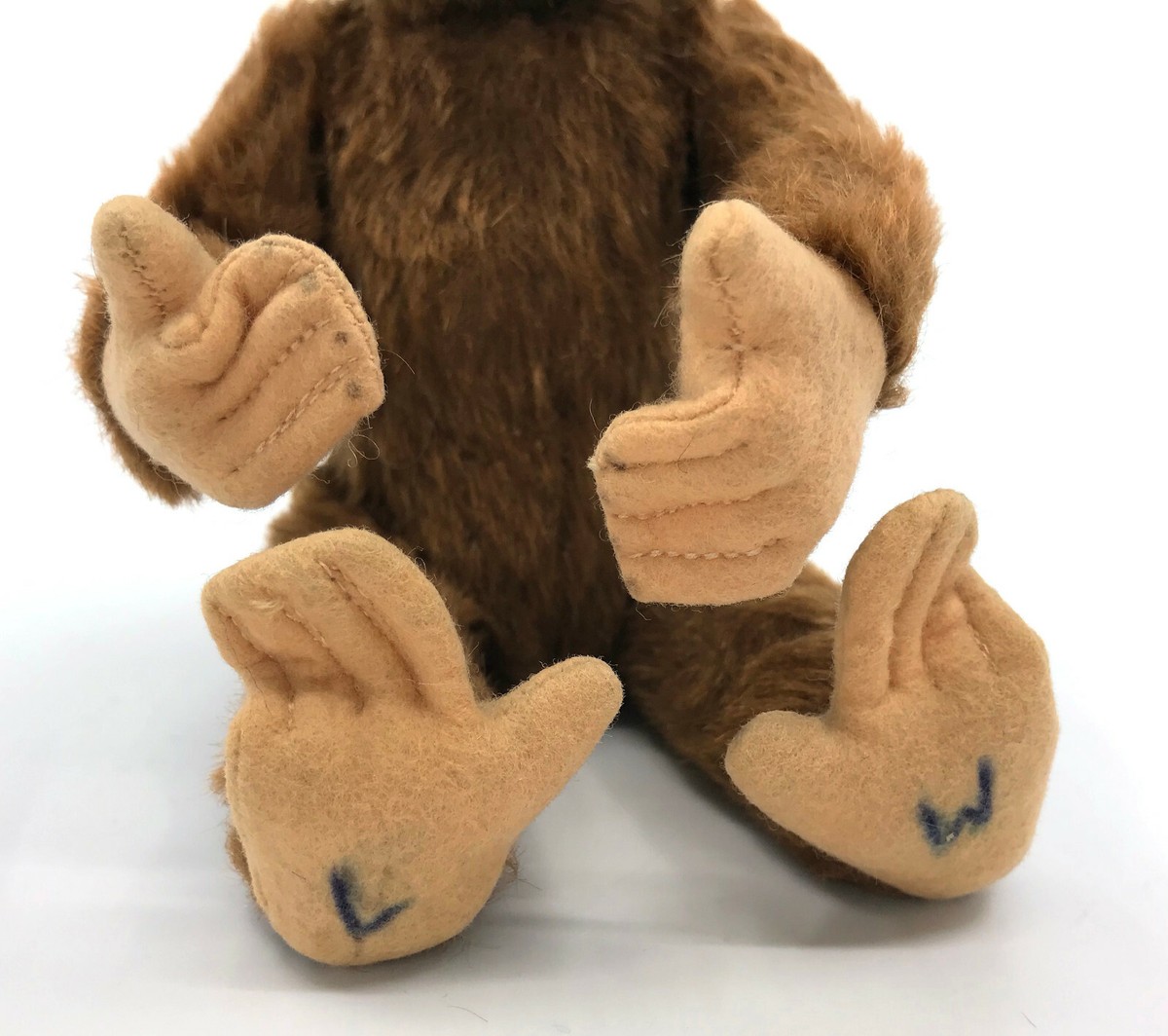 Schuco Tricky Monkey Yes No Chimp Mohair Plush 26cm 10in 1950s