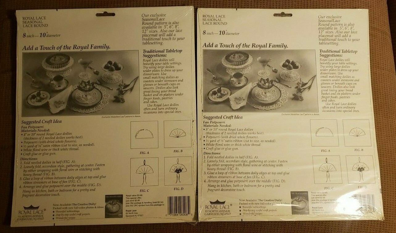 VTG 10" Gold & 8" White 4" Pink Heart Royal & French LACE, Amscan PAPER DOILIES eBay