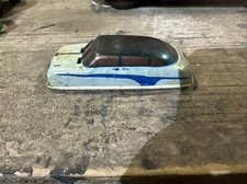 Vintage 1950's Uk Argo Japan Tin Toy Car New York 4" - Blue  Baby blue Sedan