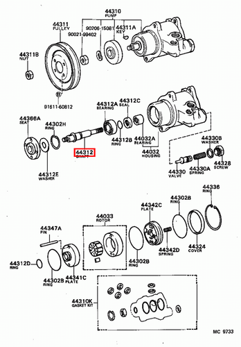 Genuine LandCruiser 80 105 Series 1HD 1HZ Power Steering Pump Shaft - Picture 18 of 20