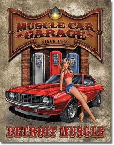 Camaro Muscle Car Garage Werkstatt Chevy USA Retro Deko Chevrolet Schild - Bild 1 von 1