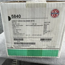 US Motors Nidec 5840 1/2 HP Replacement Fan Motor Direct Drive Blower HVAC
