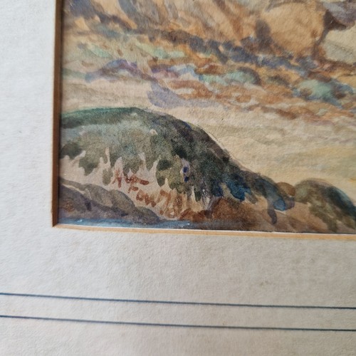 A Pair Of Signed Antique Watercolour Paintings Framed Seascapes Cornwall - Picture 6 of 12