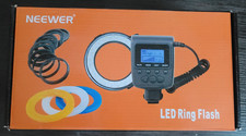 Neewer Macro LED Ring Flash w/ LCD Display Screen Adapter Rings.