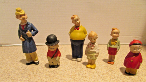 1930's GASOLINE ALLEY Bisque Figure Nodder Comic Strip Characters - Grman Made