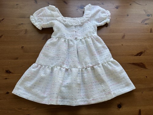 Janie and Jack Girls 6 White Multicolor Eyelet Lace Ruffle Trim Dress 2024 - Picture 7 of 8
