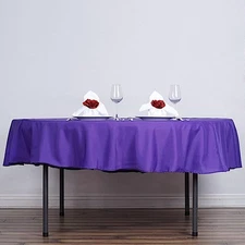 10 PURPLE 90" ROUND POLYESTER TABLECLOTHS Wholesale Tabletop Decorations SALE