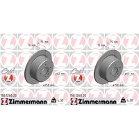 2X Zimmermann Bremsscheiben 258Mm Voll Hinten Passend FüR BMW 3 | 150.1260.20