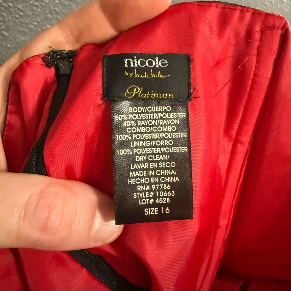 Nicole Miller Y2K Abstract Strapless Dress Size 16 - Image 4 of 4