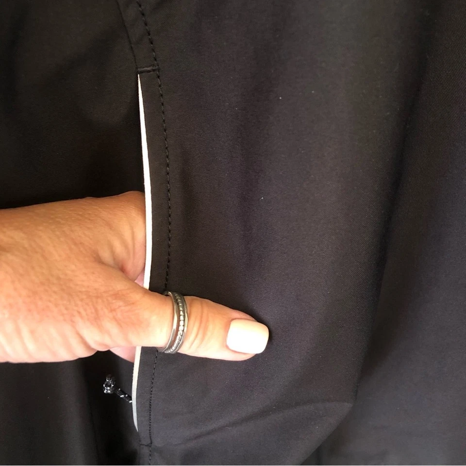 NFL Saints Jacket Windbreaker Mens Large Football Black V-Neck Athletic Sports - Image 4 of 4