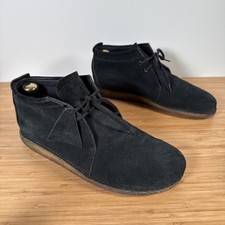 Clarks Black Suede Ashton Boots Size UK 9.5 G Liam Gallagher Oasis