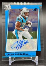 2021 Clearly Donruss Chuba Hubbard Auto Rated Rookie