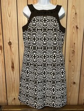 Ann Taylor sleeveless dress size 12 Lining Brown/White Zipper