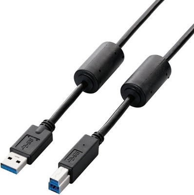Elecom USB3.0 cable USB3-BF10BK Ferrite Core 1m
