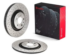 Brembo 09.b970.1x Xtra Uv Coated Drilled Vented Brake Rotors - Front Pair Brembo 09.b970.1x Xtra Uv Coated Drilled Vented Brake Rotors - Front Pair