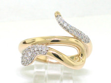 Schlangenring Ring 585 Gelbgold 14K Gold 39 Brillanten total 0,20ct Wesselton 