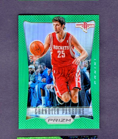2012-13 PANINI GREEN PRIZM ROOKIE PARALLEL #216 CHANDLER PARSONS ROCKETS SP MINT