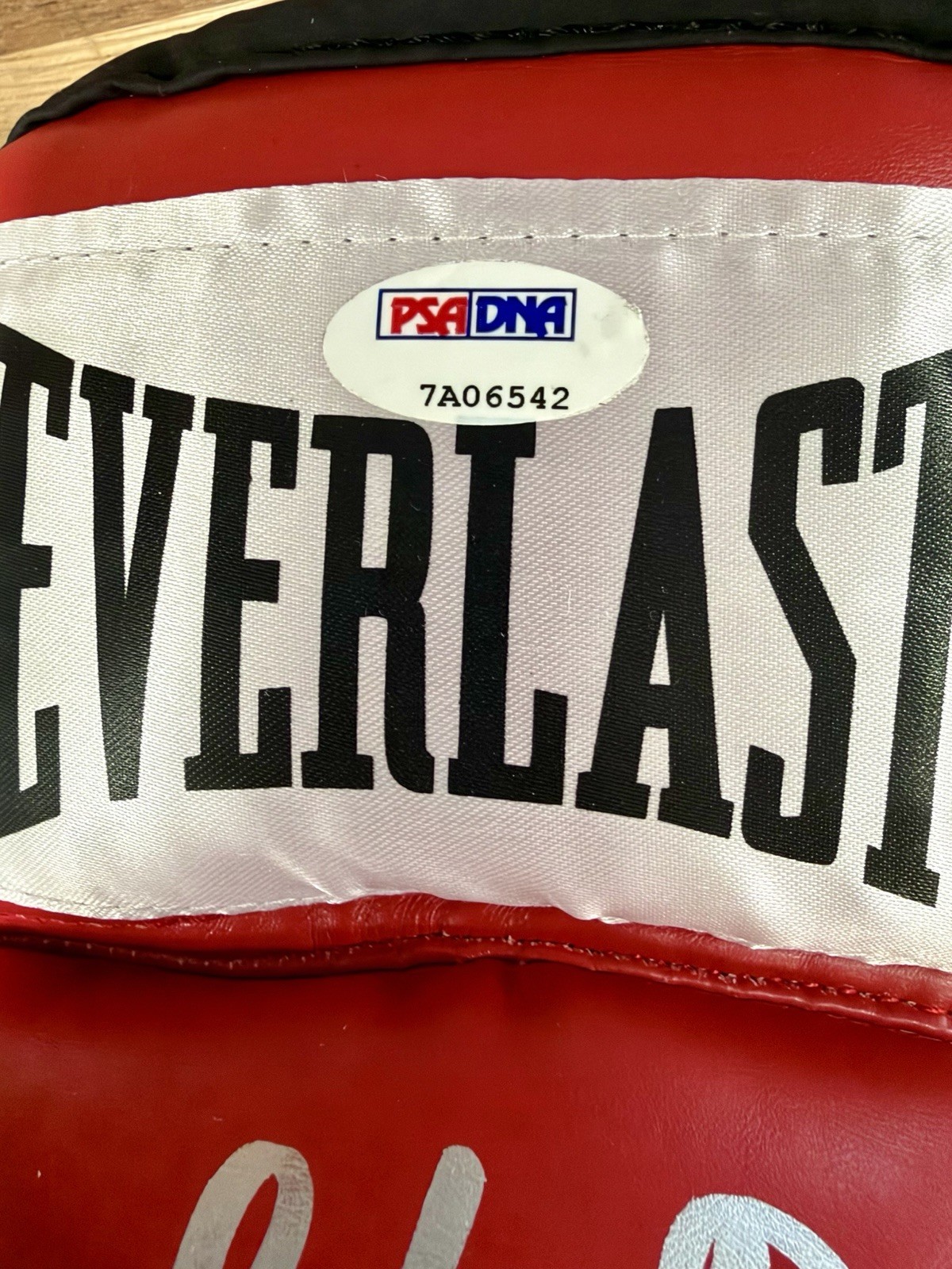 Mike Tyson & Evander Holyfield Autographed Everlast 2015 Boxing Glove PSA COA view 3