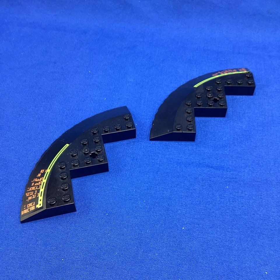 LEGO Esquina Redonda 10 X10 Pendiente 33 Borde-NEGRO-#58846- Juego#7699, Lote de 2 Foto 2 de 4