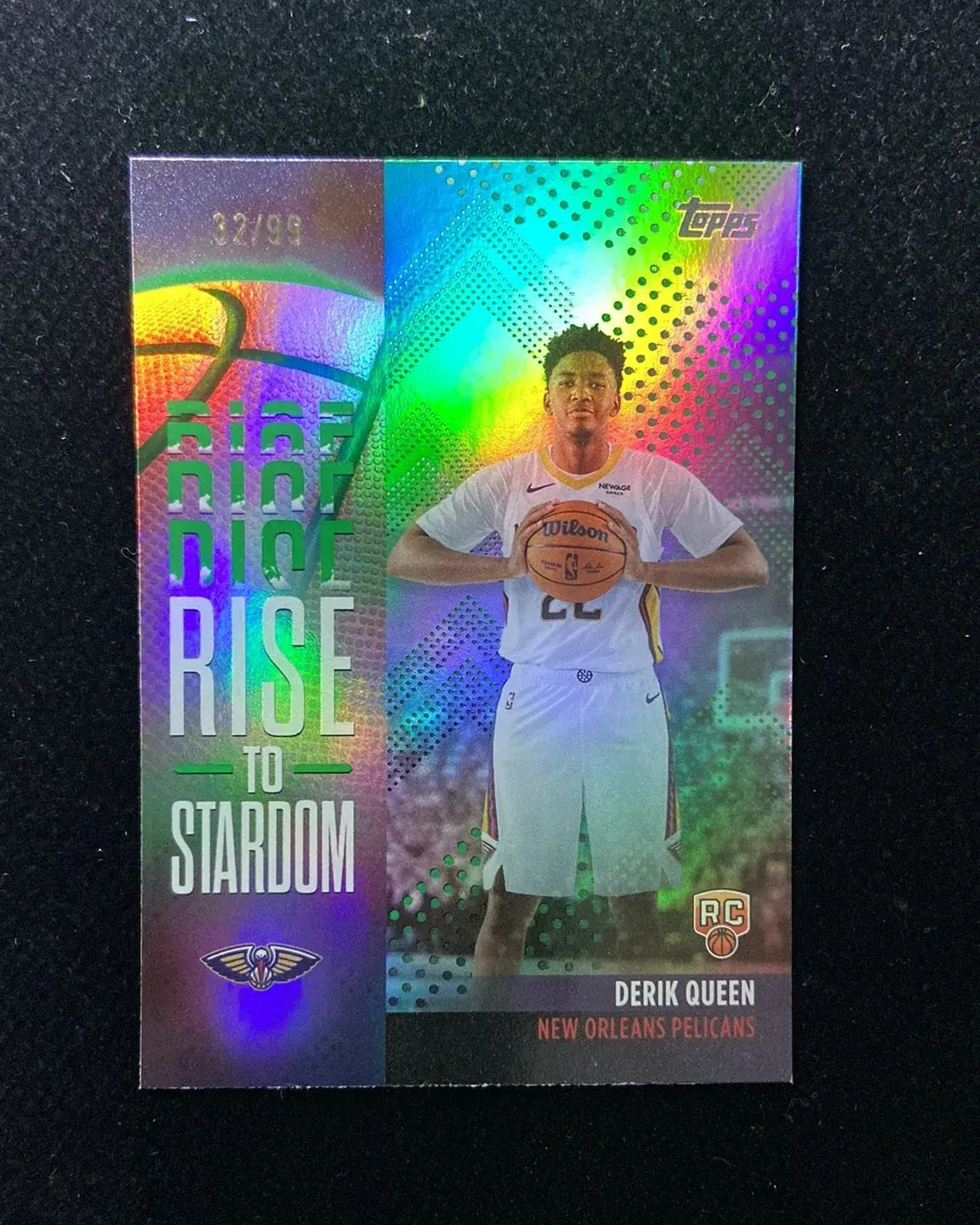 2025-26 Topps Rise to Stardom Green #RTS-13 Derik Queen RC Rookie 32/99 HD