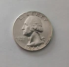 1964 Silver Quarter: No Mint Mark, 25 c, AU, Brilliant, Free Shipping