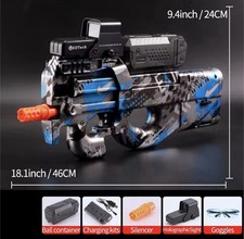 Electric Gel Gun Fully Automatic Splatter Ball Blaster in Transparent Black