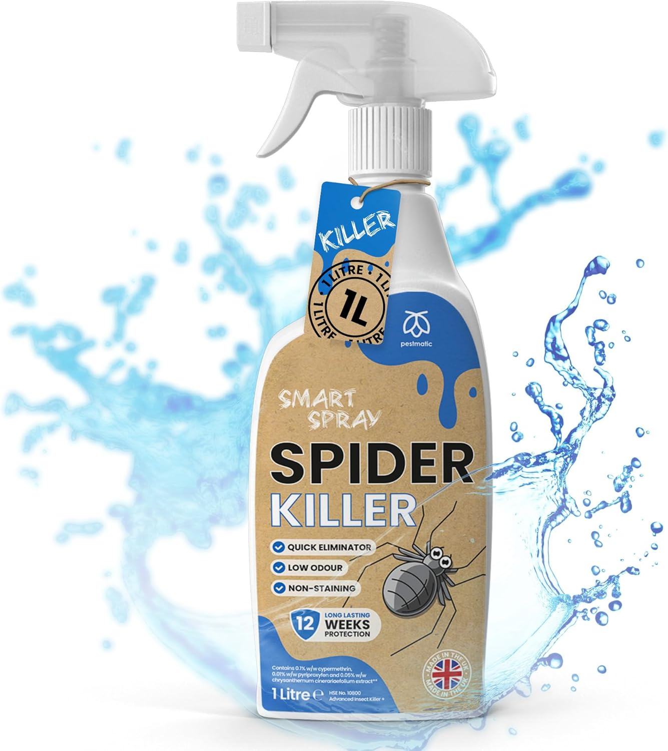 Spider Killer Spray 1 Litre, Spider Repellent Spray, Effective Treatment That Ki
