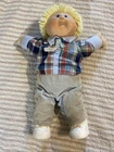VTG Cabbage Patch Kids Blonde Hair Blue Eyes, Teeth  Original Clothing