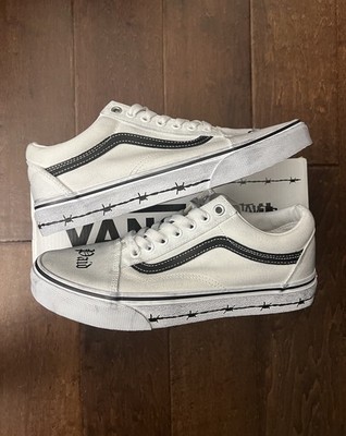 Vans x Travis Barker White Old Skool Dues Paid Mens Skate Shoes Size 8 IN HAND