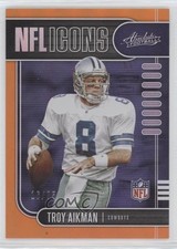 2019 Panini Absolute NFL Icons Orange Spectrum 16/75 Troy Aikman #18 HOF 9b3