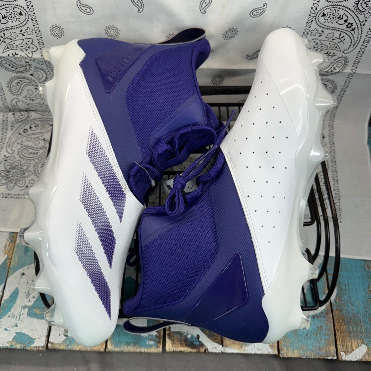 NEW Adidas ADIZERO Chaos High-Top Football Cleats White  display picture 2