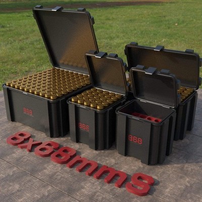Filamelt Munitionsbox / 8x68mm S /  Klappdeckel  / Patronenbox, Ammo Box