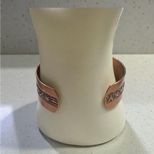 Embossed Nature Tribal Themed Adjustable Solid Co… - image 4