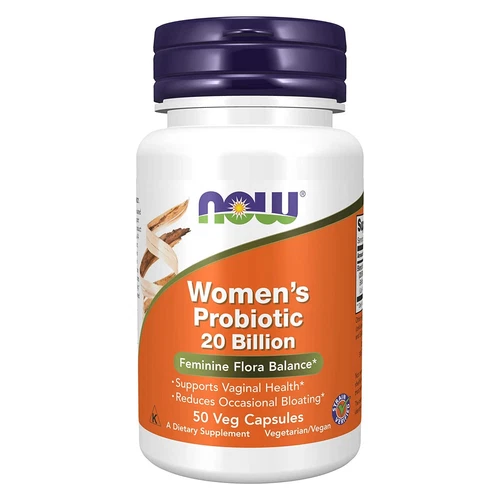 NOW Women's Probiotic 20 Billion 50 Veg Caps, Clearance for Best By 11/2025