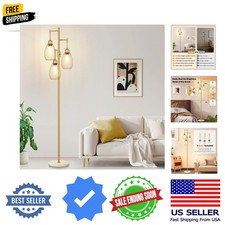 Dimmable Floor Lamp,3x800LM LED Bulbs Included, Farmhouse Industrial Floor La...