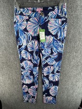NWT Lilly Pulitzer Kelly Skinny Ankle Pants Colorful Blue Pink Fish Print Aquati