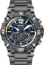 NEW INVICTA 40171 AVIATOR CHRONOGRAPH GUNMETAL CARBON FIBER DIAL STEEL 52MM