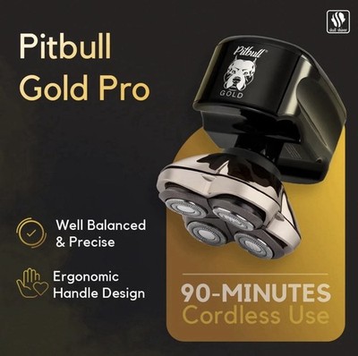 Skull Shaver Pitbull Gold Pro Electric Razor Rotary Shaver - PBG4X