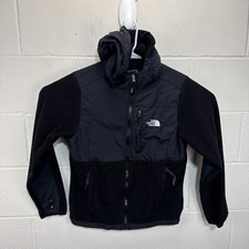 The North Face Women  s Denali Hooded Full Zip Jacket Size Medium Black Fleece