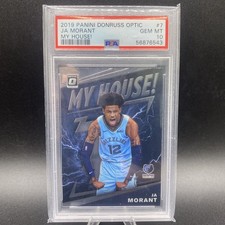 2019 DONRUSS OPTIC MY HOUSE! #7 JA MORANT RC GRIZZLIES PSA 10