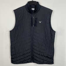 NEW Callaway Quilted Puffer Vest Men’s XL Golf Caviar Black Full Zip Pockets