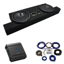 Fits 04-12 Chevy Colorado Crew Cab Alpine SWT-10S4 Dual 10" Sub Box & S-A60M Amp